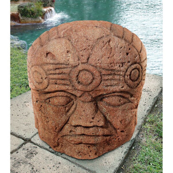 Grand Megalithic Olmec Head Statue Maya Mexico Sculpture La Venta